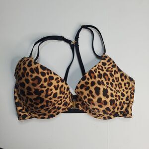 Delia's leopard print front clasp bra 34B